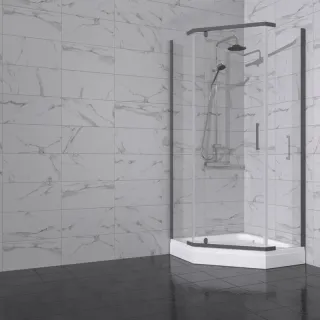 Душевой уголок Triton Дека -Графит Щ0000073925 90x90 см профиль графит стекло прозрачное